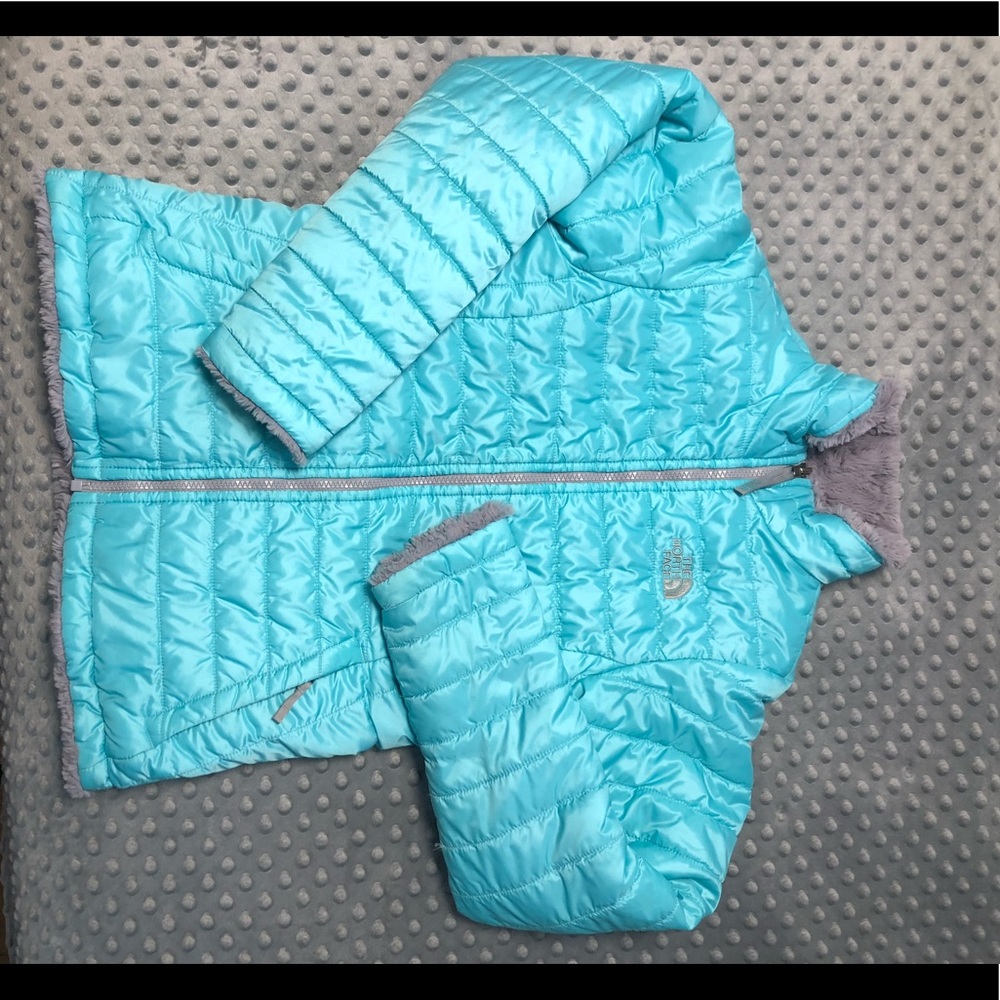 Girls North Face Reversible Puffer Size 10/12
